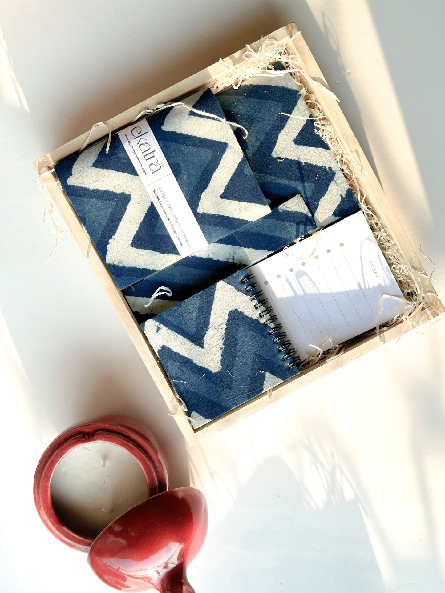 Stationery Loaded Gift hamper personalized by Ekatra Loaded Gift Box - Indigo Chevron