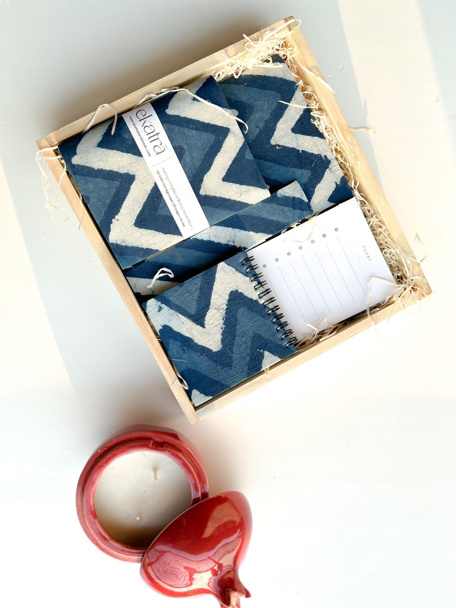 Stationery Loaded Gift hamper personalized by Ekatra Loaded Gift Box - Indigo Chevron