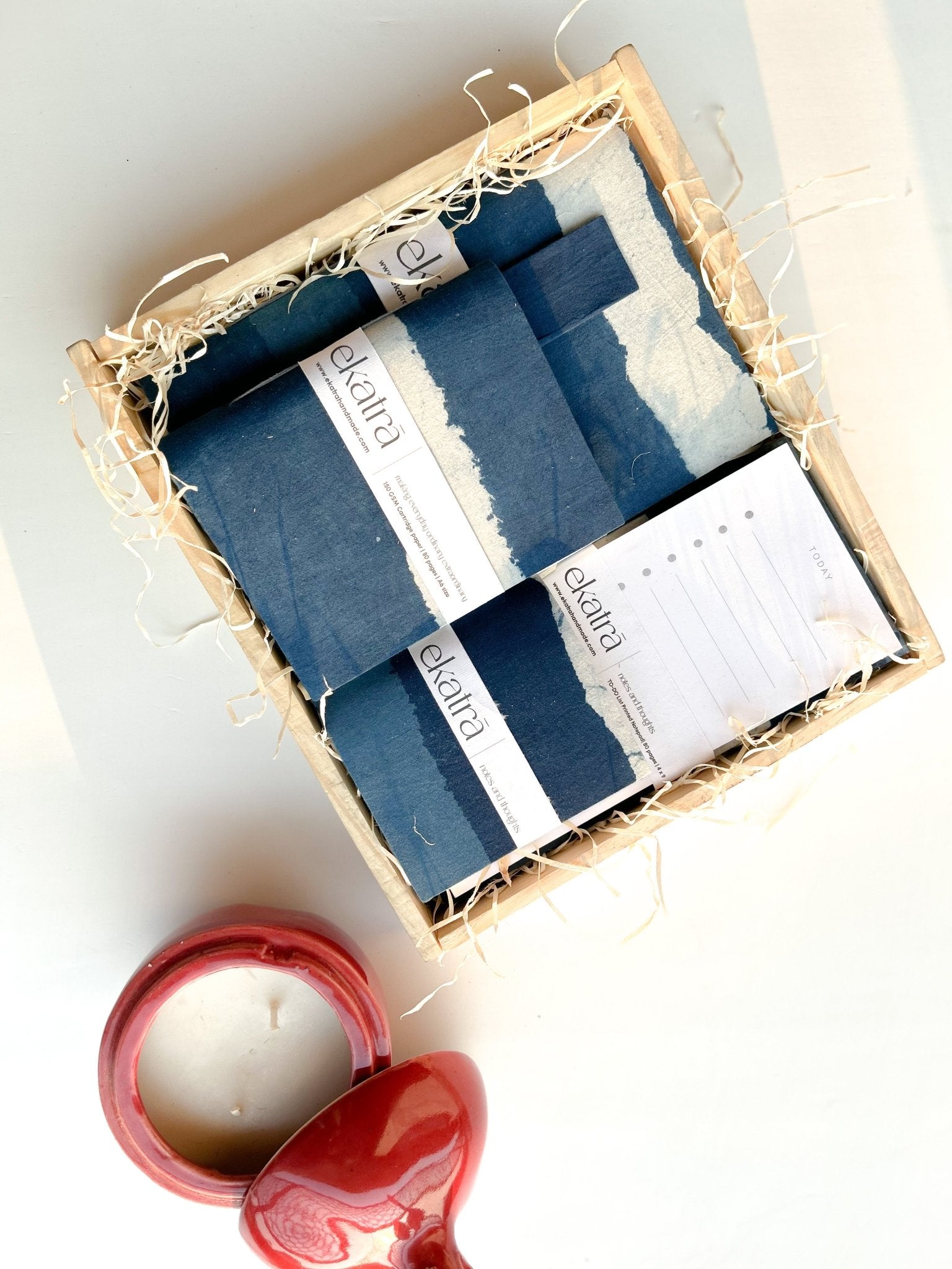 Stationery Loaded Gift hamper personalized by Ekatra Loaded Gift Box - Indigo Stripes