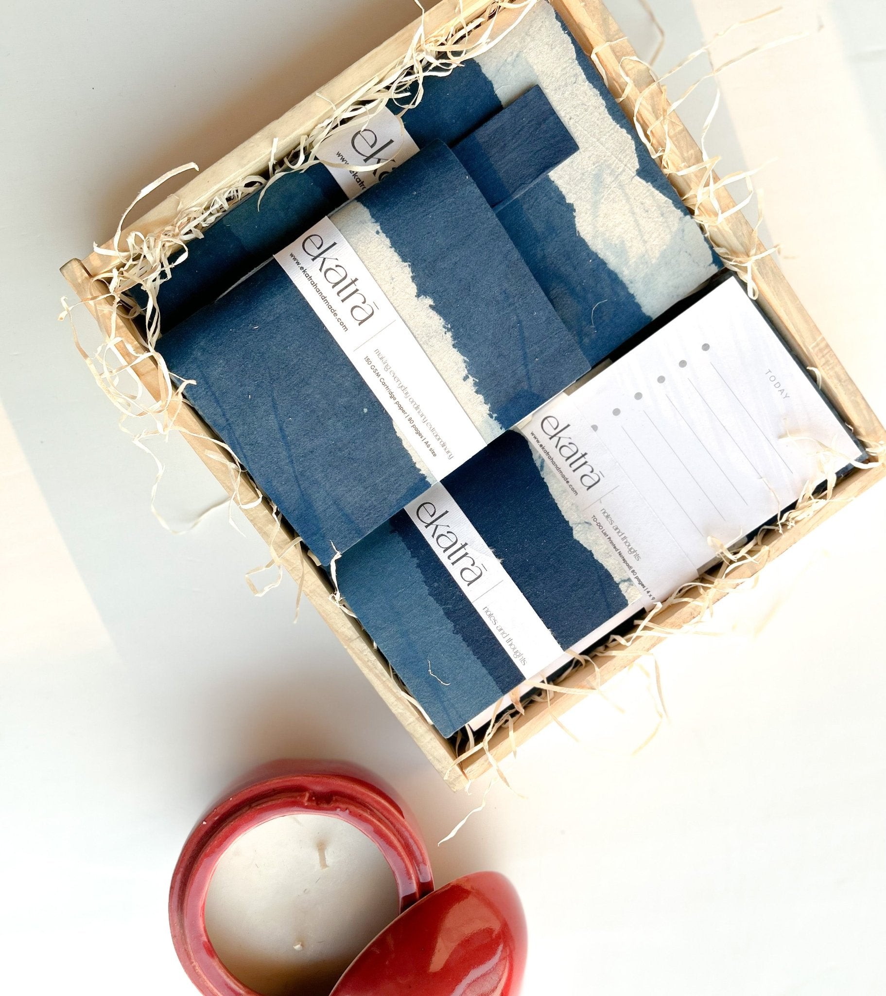 Stationery Loaded Gift hamper personalized by Ekatra Loaded Gift Box - Indigo Stripes