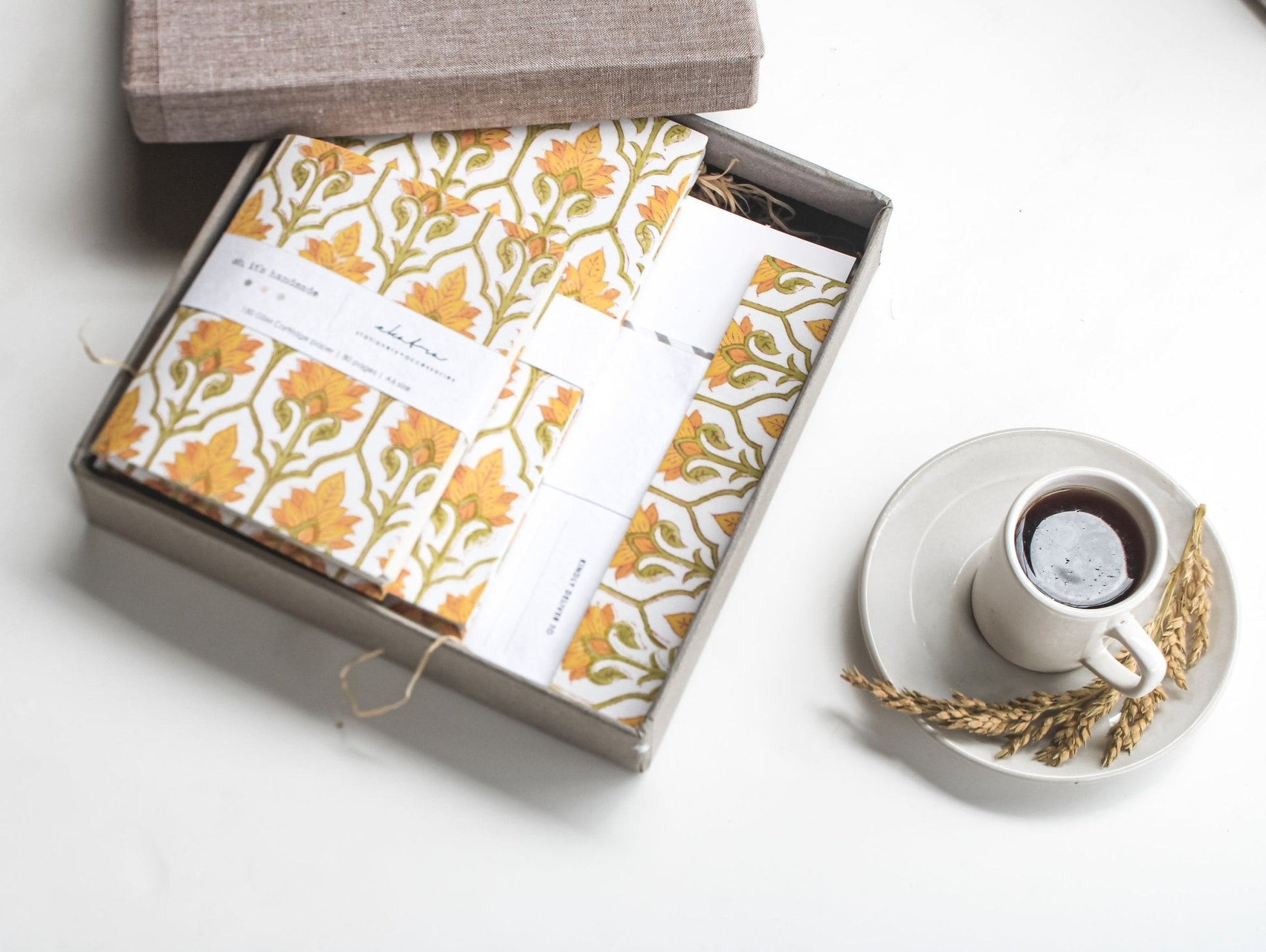 Stationery Loaded Gift hamper personalized by Ekatra Loaded Gift Box - Yellow Floral