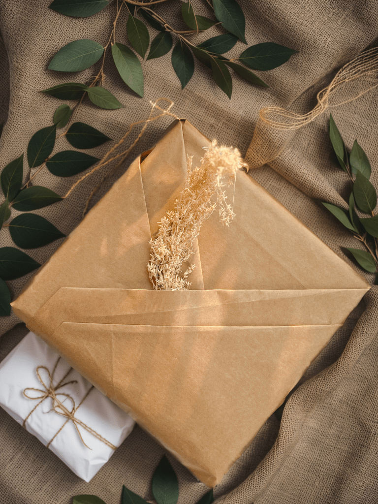 Sustainable Gratitude Hamper by Ekatra - Green Leaf floral Kimono Wrap