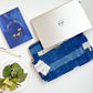 Sustainable Handmade Cotton Laptop Sleeve/Laptop Cover by Ekatra - Indigo stripes