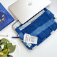 Sustainable Handmade Cotton Laptop Sleeve/Laptop Cover by Ekatra - Indigo stripes