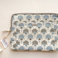 Sustainable Handmade Cotton Laptop Sleeve/Laptop Cover by Ekatra - Lotus