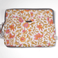 Sustainable Handmade Cotton Laptop Sleeve/Laptop Cover by Ekatra - Pink floral