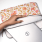 Sustainable Handmade Cotton Laptop Sleeve/Laptop Cover by Ekatra - Pink floral