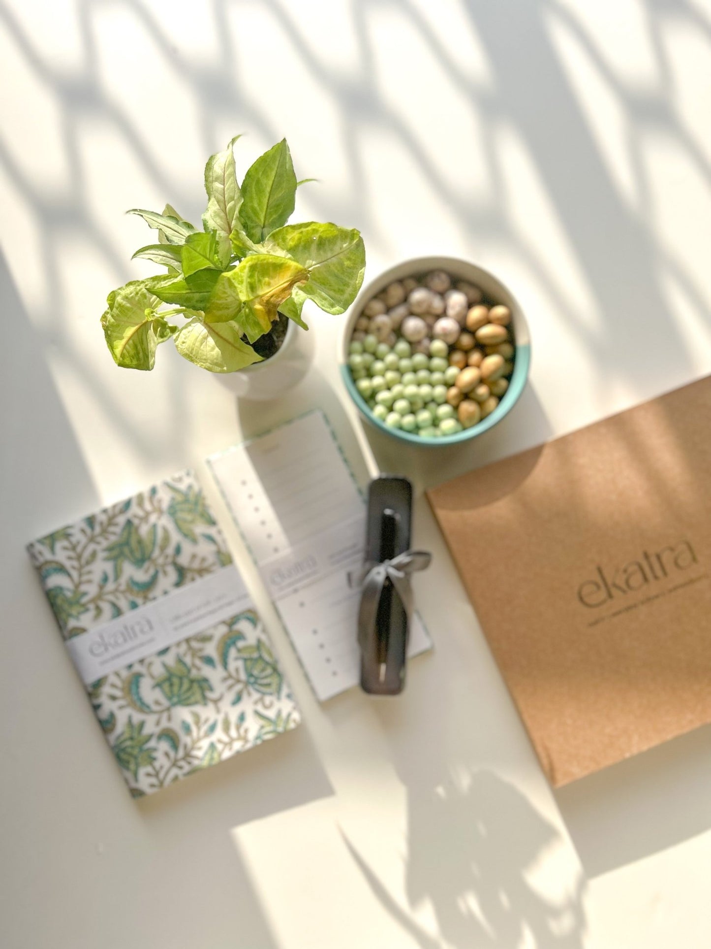 Sustainable Productivity Gift hamper by Ekatra - Green Floral