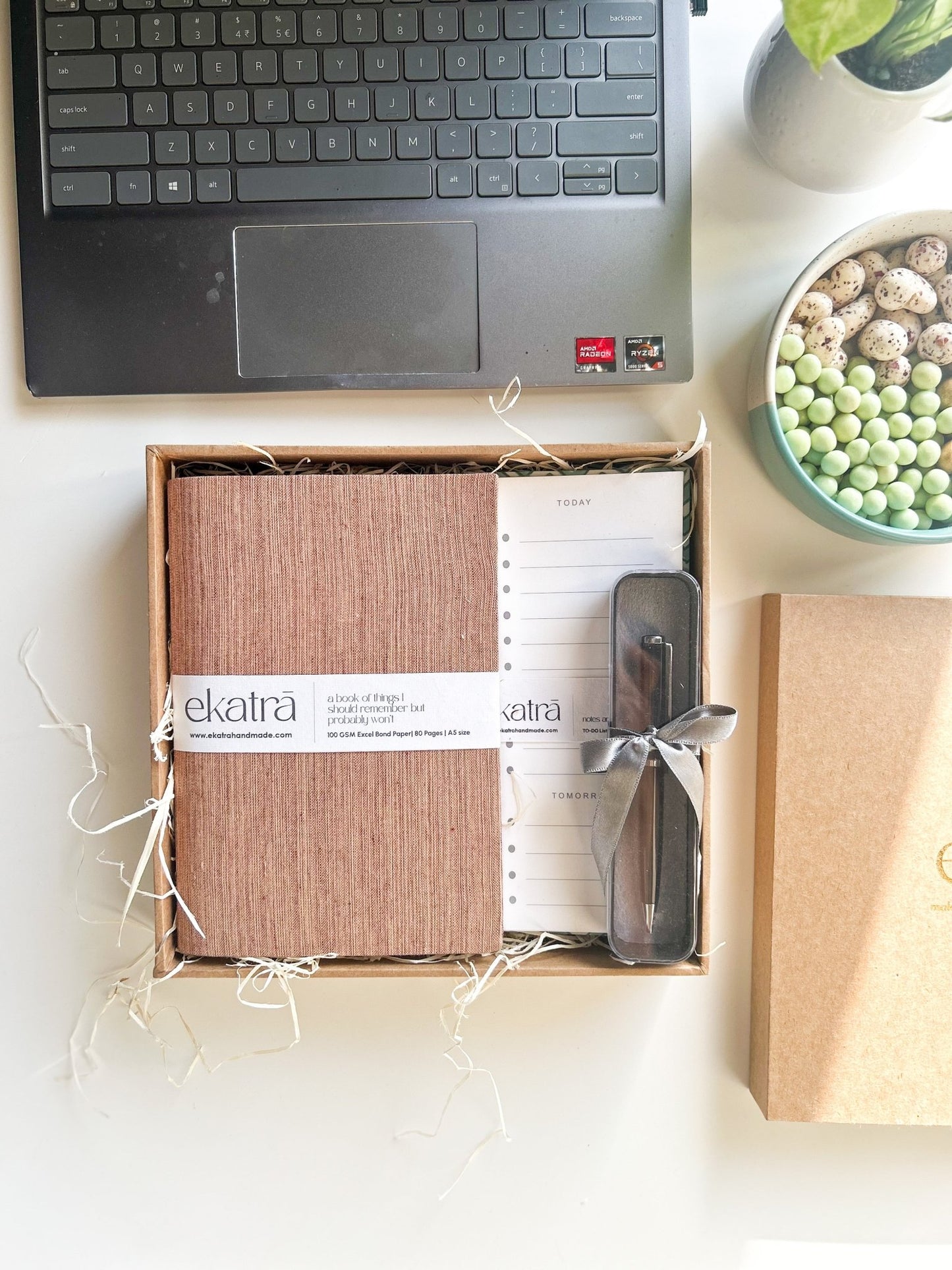 Sustainable Productivity Gift hamper by Ekatra - Solid Beige