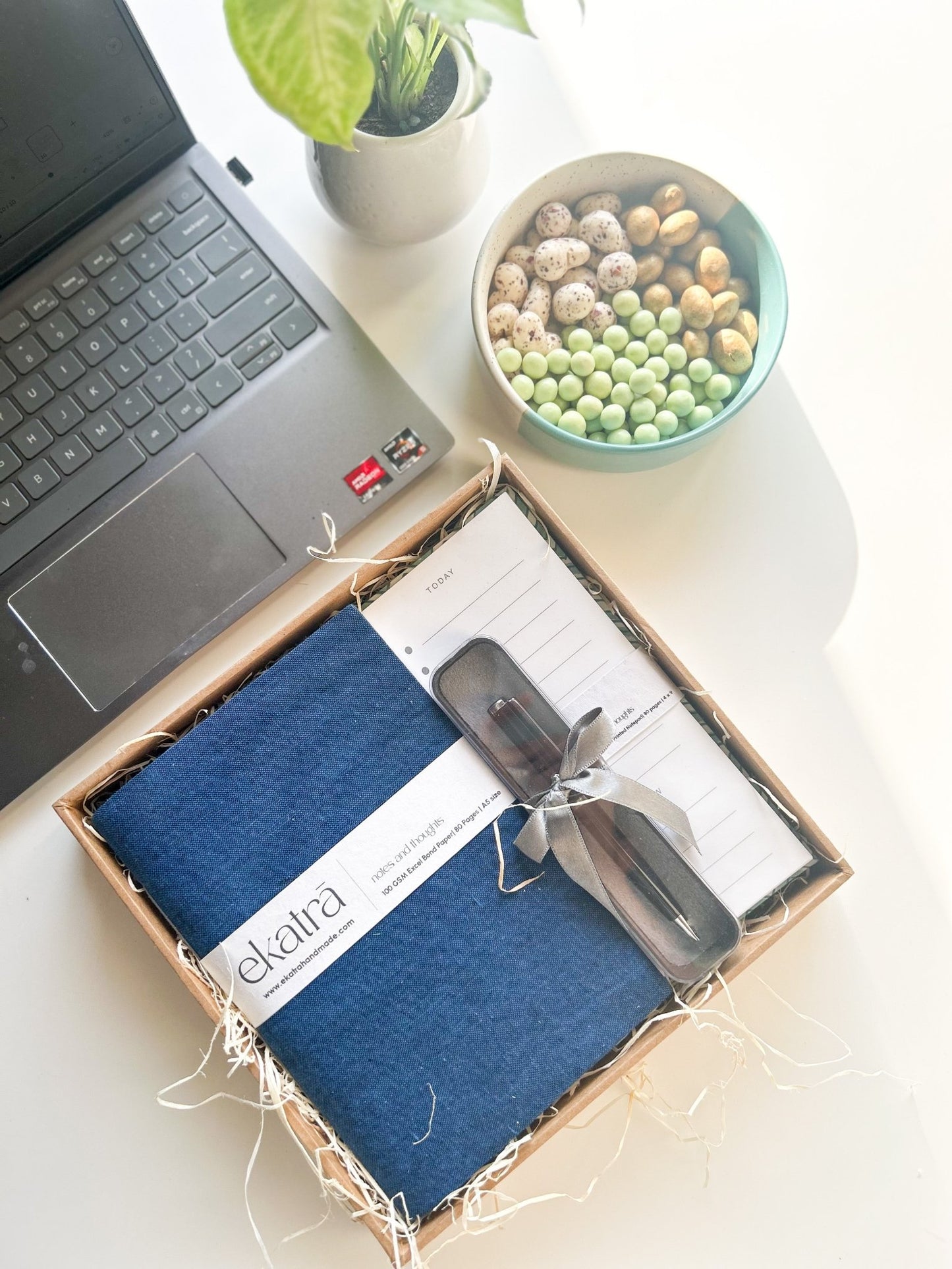 Sustainable Productivity Gift hamper by Ekatra - Solid Blue