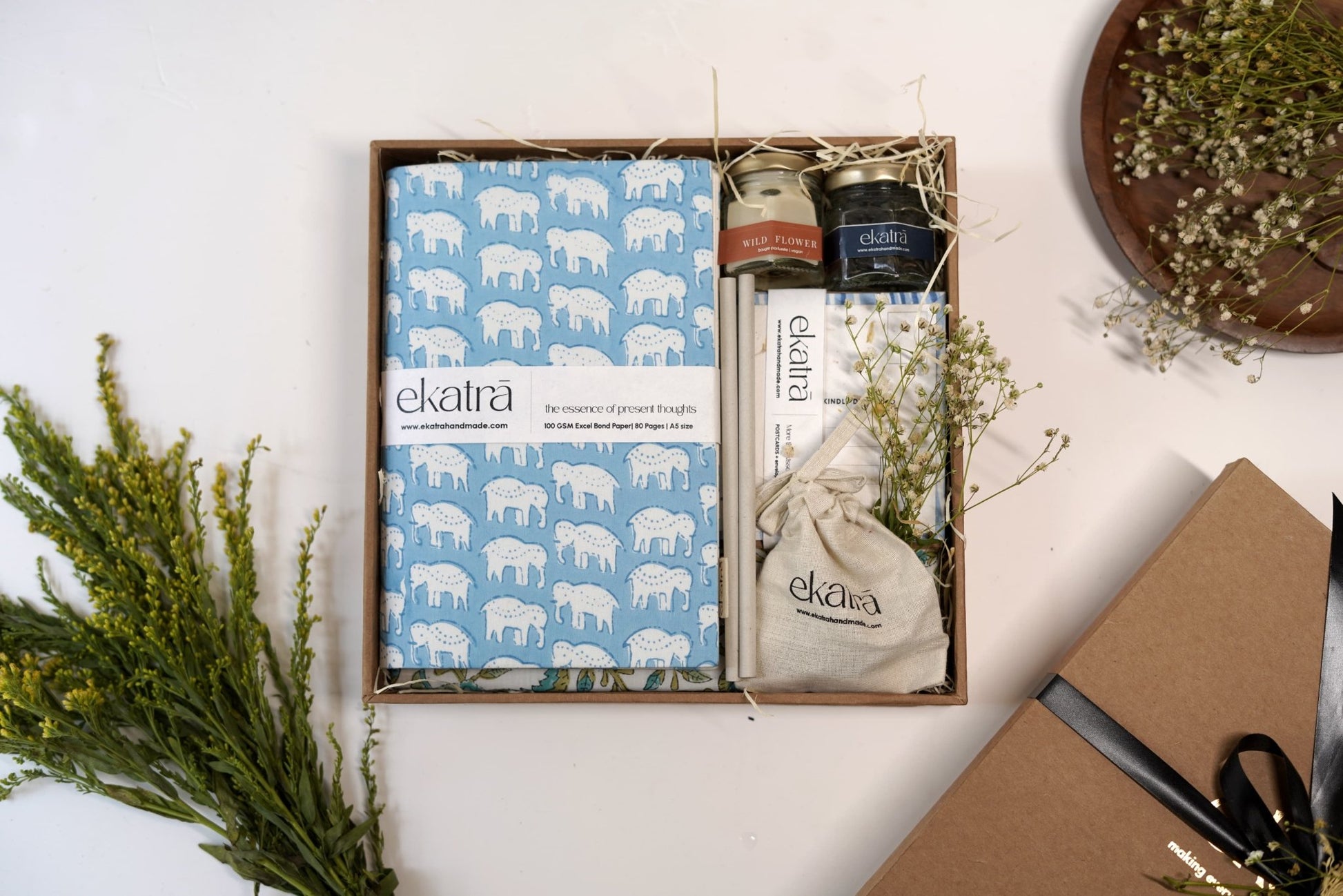 Sustainable Thoughtful Hamper by Ekatra - Elephant Motif Ekatra Box