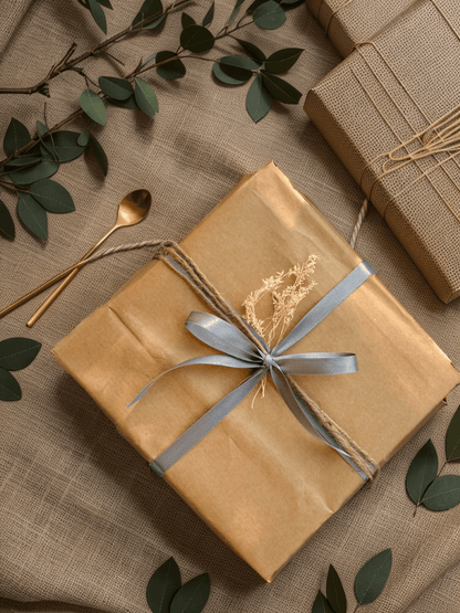 Sustainable Thoughtful Hamper by Ekatra - Green floral Bamboo Paper Wrap