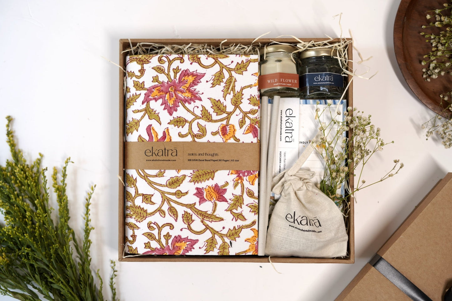 Sustainable Thoughtful Hamper by Ekatra - Pink Floral Ekatra Box