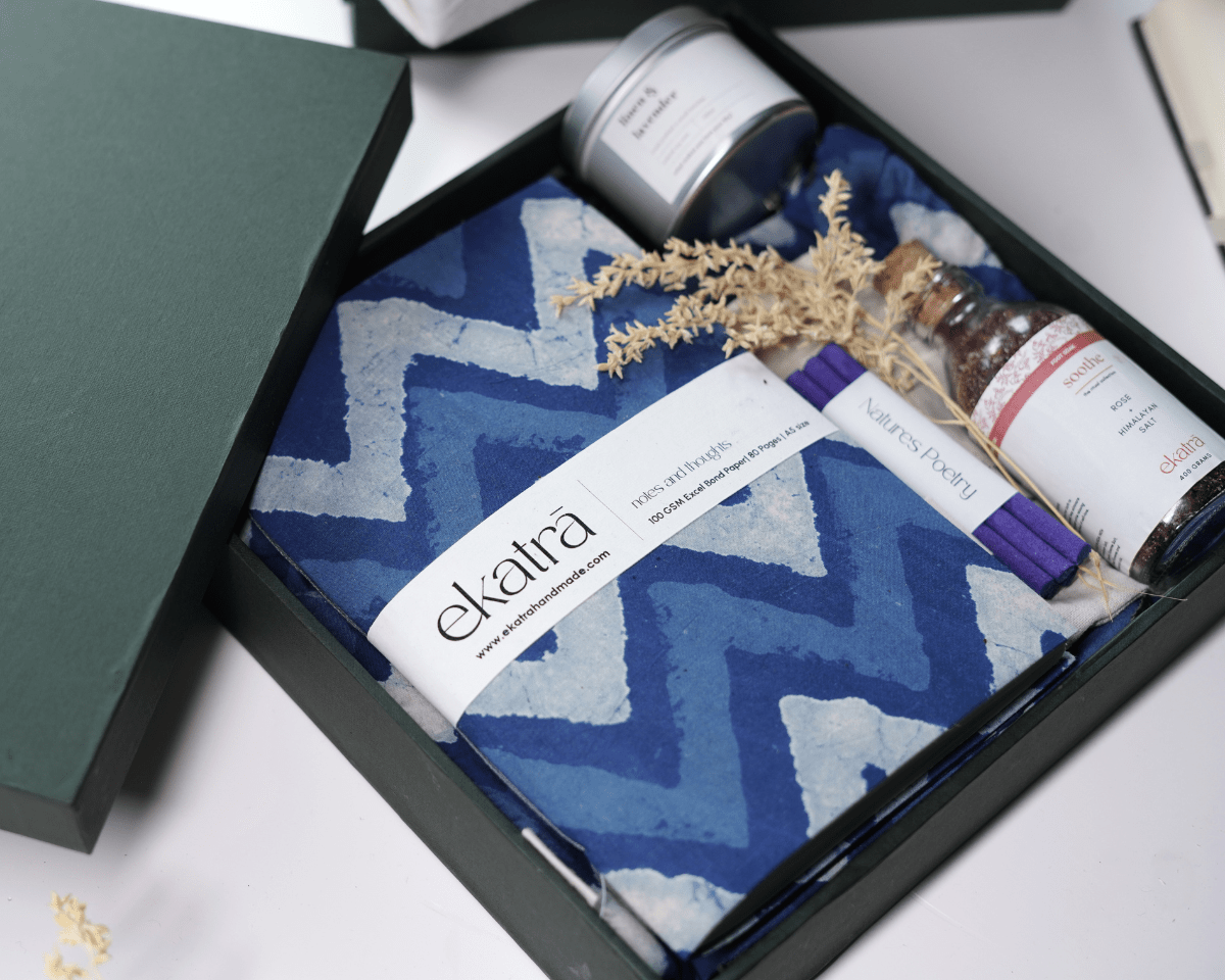 The Ritual Collection - Limited Edit Indigo chevron A5 Journal