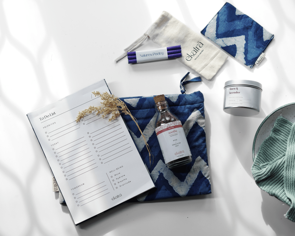 The Ritual Collection - Limited Edit Indigo chevron To-Do terable Pad