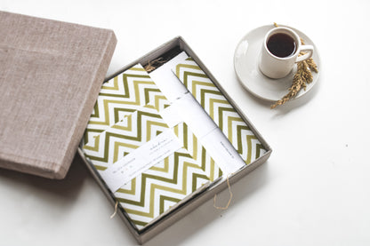 Stationery Loaded Gift hamper personalized by Ekatra Loaded Gift Box - Green chevron