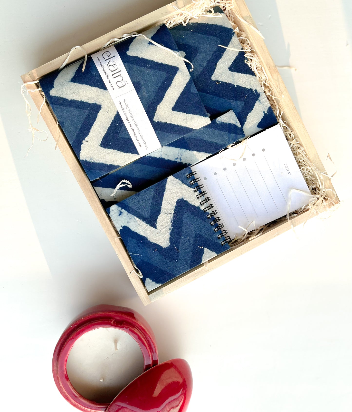 Stationery Loaded Gift hamper personalized by Ekatra Loaded Gift Box - Indigo Chevron
